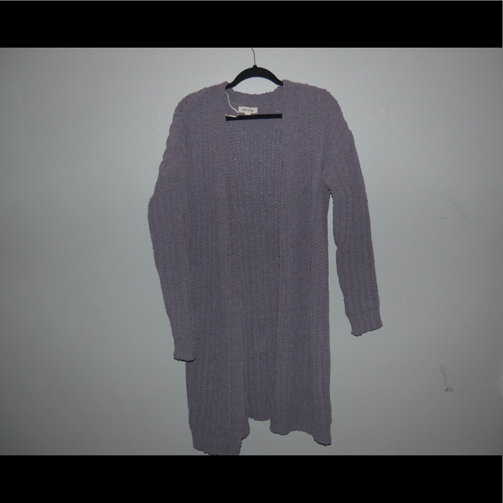 Gray cardigan